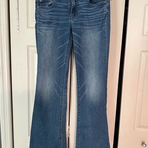 American Eagle Outfitters Blue Flare Wide Leg Jeans
